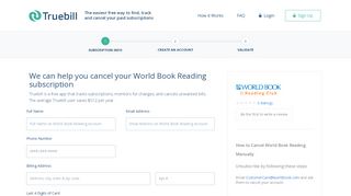 Cancel World Book Reading - Truebill