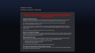 thomson reuters world-check online - World-Check Login