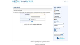 WorldDialPoint - Client Area