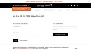 Customer Login | Reserve & Collect at World Duty Free
