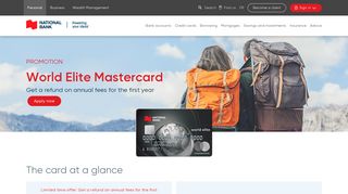 World Elite Mastercard Travel Credit Card | National Bank