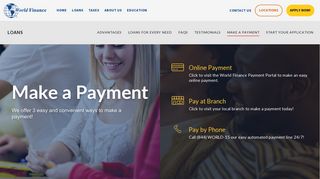 Make A Loan Payment | World Finance
