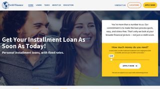 World Finance: Get Personal Loans & Installment Loans Online