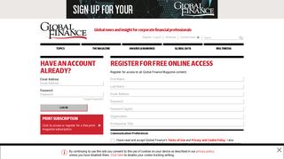 Login or Register - Global Finance Magazine