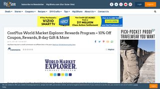 CostPlus World Market Explorer Rewards Program = 10% Off Coupon ...