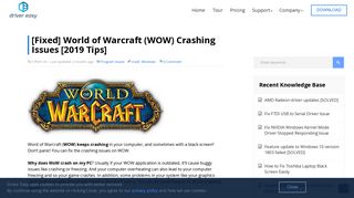 [Fixed] World of Warcraft (WOW) Crashing Issues [2019 Tips] - Driver ...