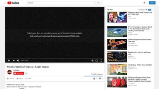 World of WarCraft Classic - LogIn Screen - YouTube