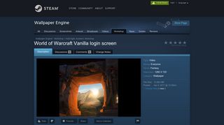 Steam Workshop :: World of Warcraft Vanilla login screen