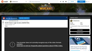 WoW:Classic Login Screen (ANIMATED) : classicwow - Reddit