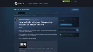 How to login with your Wargaming account on Steam version :: World ...