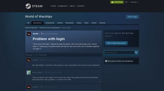 Problem with login :: World of Warships Technical ... - Steam Community