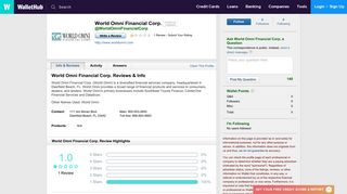 World Omni Financial Corp. Reviews - WalletHub
