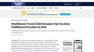 WorldQuest Travel Club Remains Top Vacation Fulfillment Provider in ...