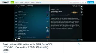 Best online M3U editor with EPG for KODI IPTV (80+ Countries, 7000+ ...