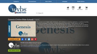 Genesis (Online Bible School) – WVBS Online Video