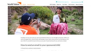 Emailing Your Sponsored Child | World Vision
