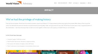 Impact — World Vision Advocacy