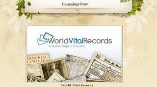 World Vital Records - GenealogyNow