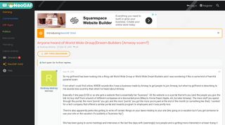 Anyone heard of World Wide Group/Dream Builders (Amway scam?) | NeoGAF