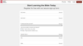 Register - World Bible School