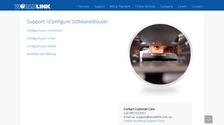 Configure Software/Router - WorldLink