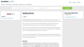 Work at WORLDPAC | CareerBuilder