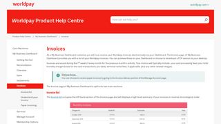 Invoices - Worldpay Product Help Centre