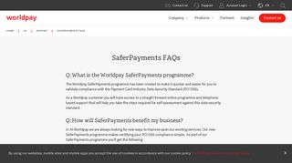 SaferPayments FAQs | Worldpay