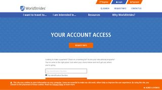 Your Account Access - WorldStrides