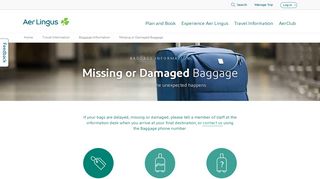 Delayed/Missing Baggage - Aer Lingus