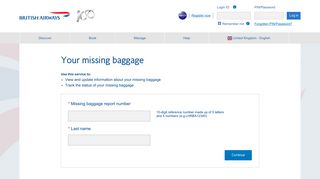 Your Missing Baggage - British Airways