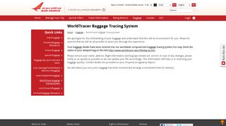 WorldTracer Baggage Tracing System - Air India