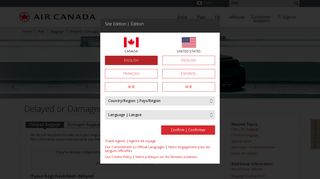 Delayed or Damaged Baggage - Air Canada