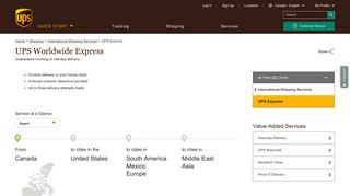 UPS Worldwide Express™: UPS - Canada - UPS.com
