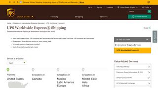 UPS Worldwide Express® Shipping | UPS - United States - UPS.com