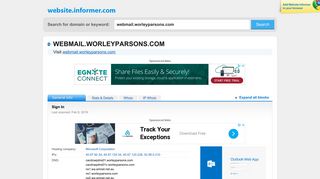 webmail.worleyparsons.com at WI. Outlook Web App - Website Informer