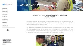 Mobile App Innovation Earns Worthington Elite Award - Worthington ...