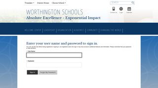 Sign In - Worthington Schools