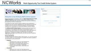 Work Opportunity Tax Credit Online System