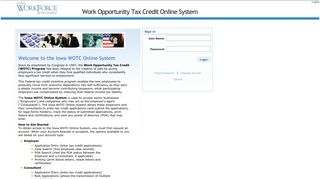 Work Opportunity Tax Credit Online System