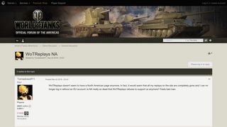 WoTReplays NA - General Discussion - World of Tanks official forum