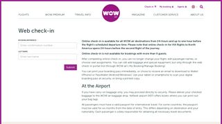 Web check-in | WOW air