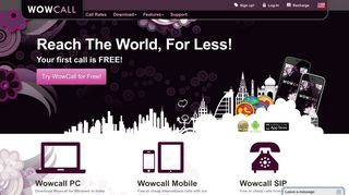 WOWcall | Call the world for less from your PC or mobile phone!