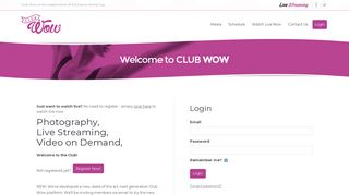 Photography, Video on Demand, Live Streaming - Club Wow ...