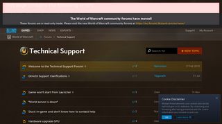 Technical Support - World of Warcraft Forums - Blizzard Entertainment