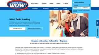WOW! Perks Checking | KY Checking Account Benefits | Paducah Bank