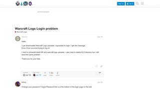 Warcraft Logs Login problem - Warcraft Logs - Combat Log Forums ...