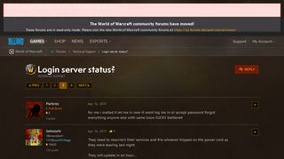 Login server status? - World of Warcraft Forums - Blizzard ...
