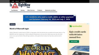 World of Warcraft login | Is Down Right Now USA