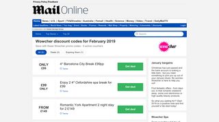 Wowcher discount code - 10% OFF in January - Daily Mail